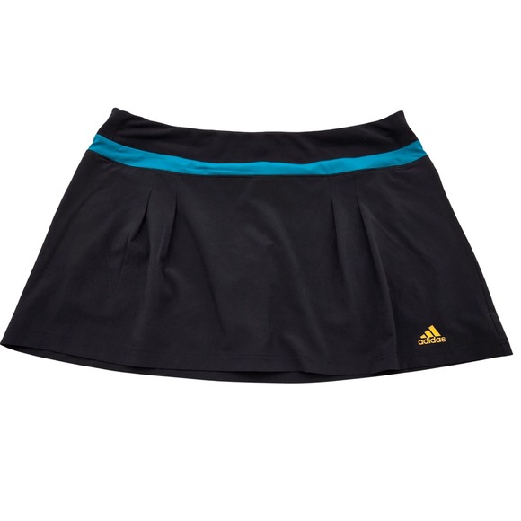 adidas Pants - Adidas Climalite Womens Black Teal Athletic Lined Skort Tennis Golf Size Large